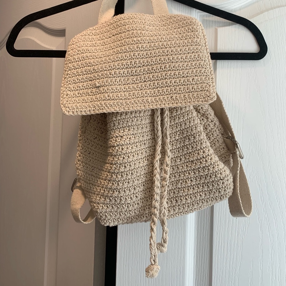 NWOT Wild Fable Crochet Mini Drawstring Backpack - Picture 3 of 7